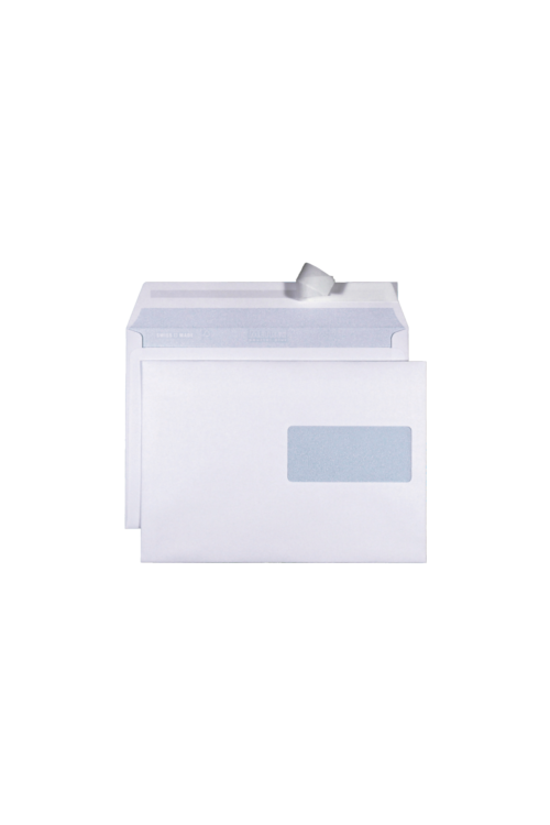 Mettler Couvert C5 Fenster rechts Haftklebe weiss 100g – 500 Stück